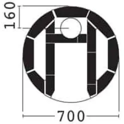 Pönttöuuni Tiileri Aleksandra 1800-2100x700 mm kaakelipinta eri värejä