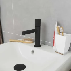 Pohjaventtiili Lavabo Luna, pop-up, mattamusta