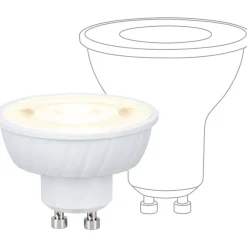 Polttimo Paulmann Standard 230V LED Reflector GU10 Flat 37mm, 3-Step-Dim, valkoinen, eri vaihtoehtoja