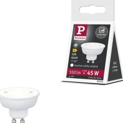 Polttimo Paulmann Standard 230V LED Reflector GU10 Flat 37mm, 3-Step-Dim, valkoinen, eri vaihtoehtoja