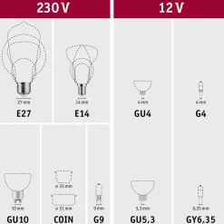 Polttimo Paulmann Standard 230V LED Reflector GU10 Flat 37mm, 3-Step-Dim, valkoinen, eri vaihtoehtoja