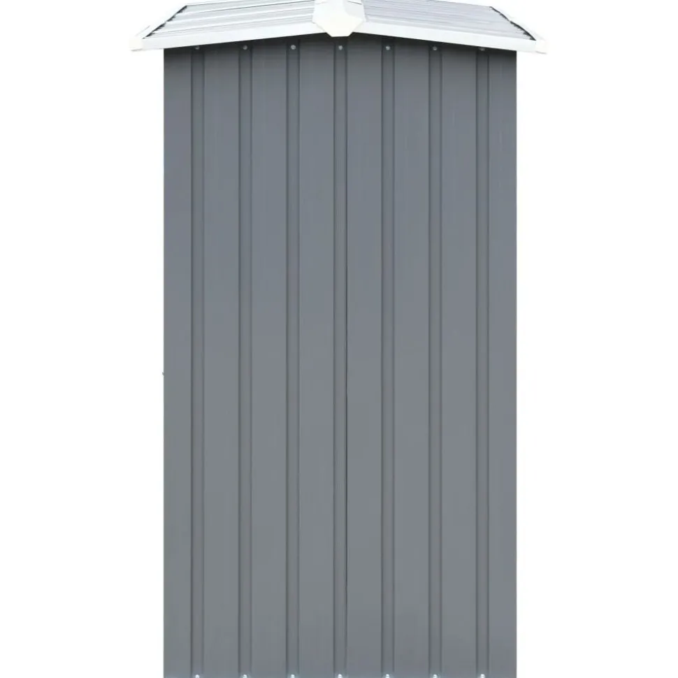 Polttopuukatos 172x91x154cm, galvanoitu teräs, harmaa