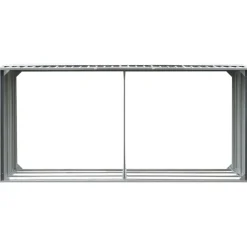 Polttopuukatos 330x92x153cm, galvanoitu teräs, harmaa