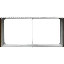Polttopuukatos 330x92x153cm, galvanoitu teräs, ruskea