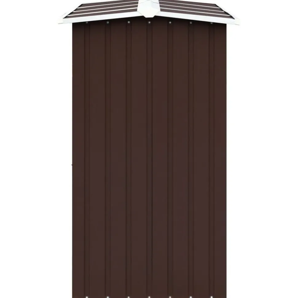 Polttopuukatos 330x92x153cm, galvanoitu teräs, ruskea
