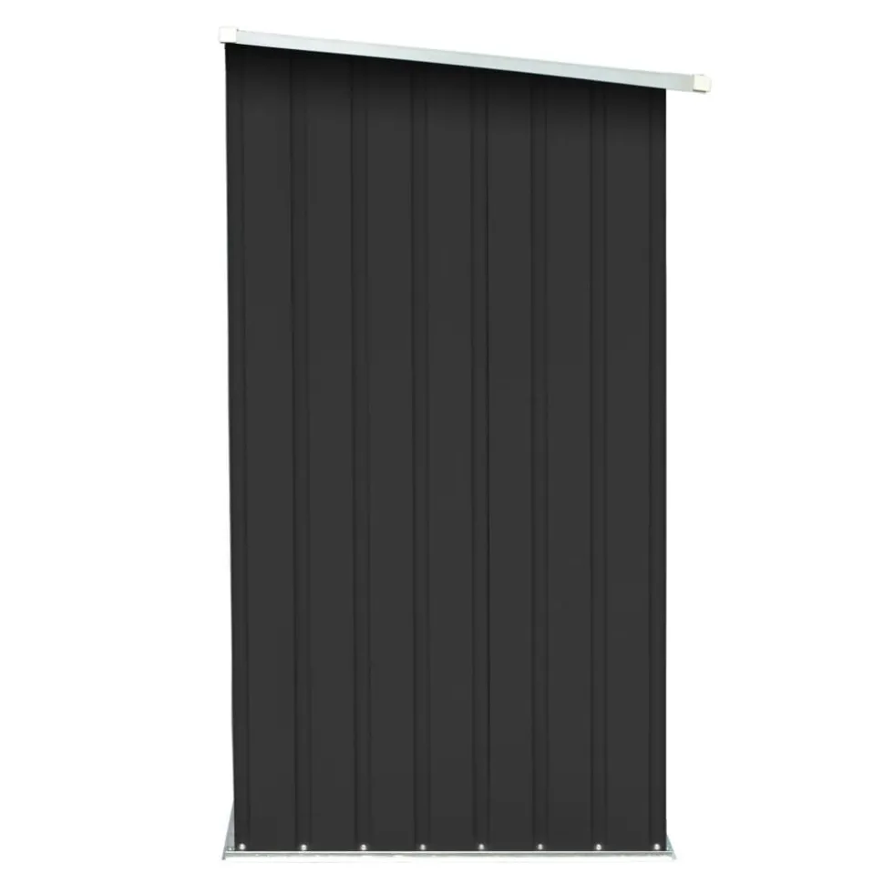 Polttopuukatos 163x83x154cm, galvanoitu teräs, antrasiitti