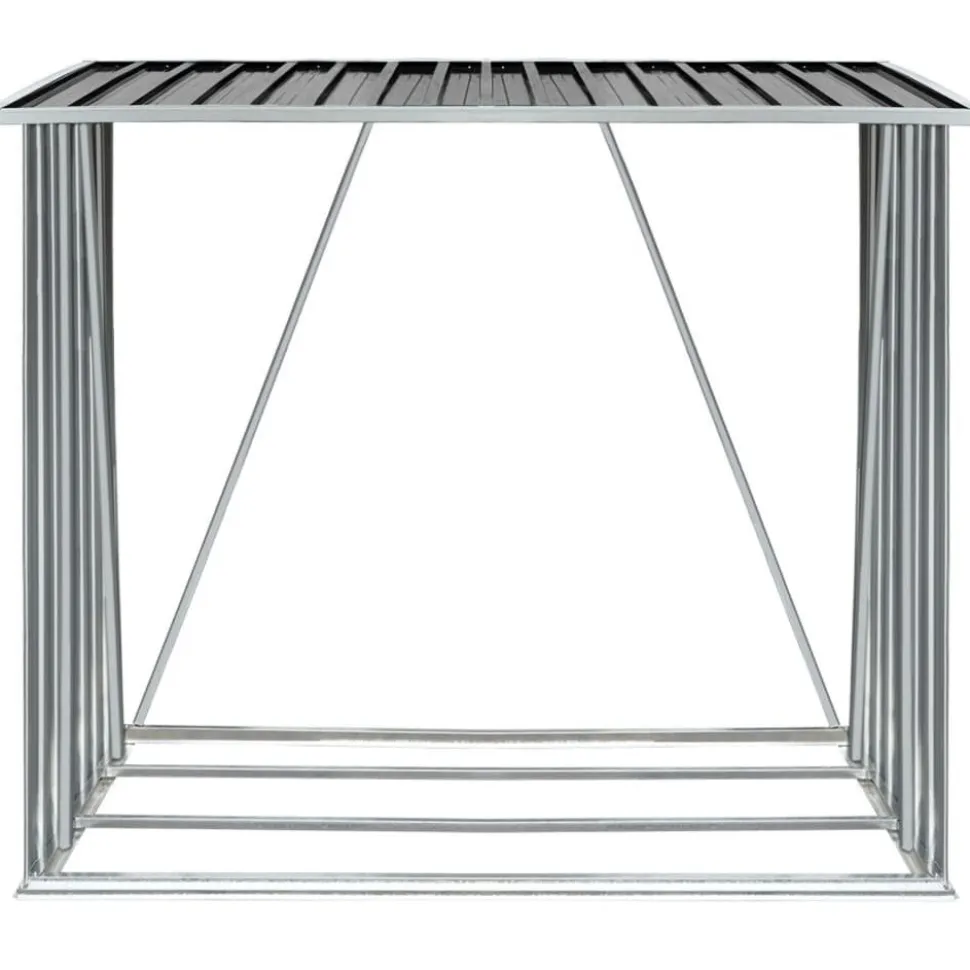 Polttopuukatos 163x83x154cm, galvanoitu teräs, antrasiitti