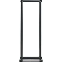Polttopuuteline alustalla 37x37x113cm, musta, teräs