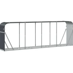 Polttopuuteline antrasiitti 300x45x100 cm galvanoitu teräs