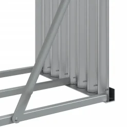 Polttopuuteline antrasiitti 300x45x100 cm galvanoitu teräs