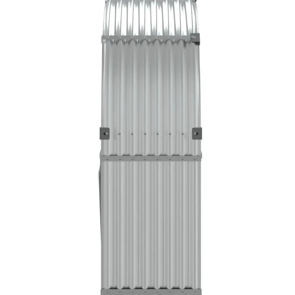 Polttopuuteline hopea 120x45x140 cm galvanoitu teräs