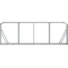 Polttopuuteline hopea 300x45x100 cm galvanoitu teräs