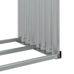 Polttopuuteline ruskea 120x45x100 cm galvanoitu teräs