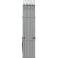 Polttopuuteline vaaleanharmaa 120x45x210 cm galvanoitu teräs