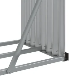Polttopuuteline vaaleanruskea 120x45x210 cm galvanoitu teräs