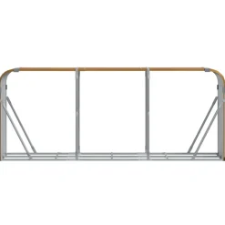 Polttopuuteline vaaleanruskea 120x45x210 cm galvanoitu teräs