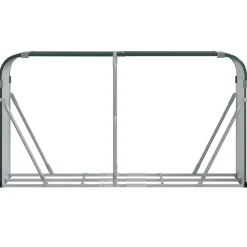 Polttopuuteline vihreä 180x45x100 cm galvanoitu teräs