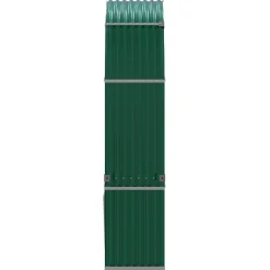 Polttopuuteline vihreä 120x45x210 cm galvanoitu teräs