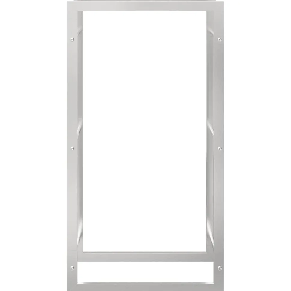 Polttopuuteline 50x28x94 cm ruostumaton teräs