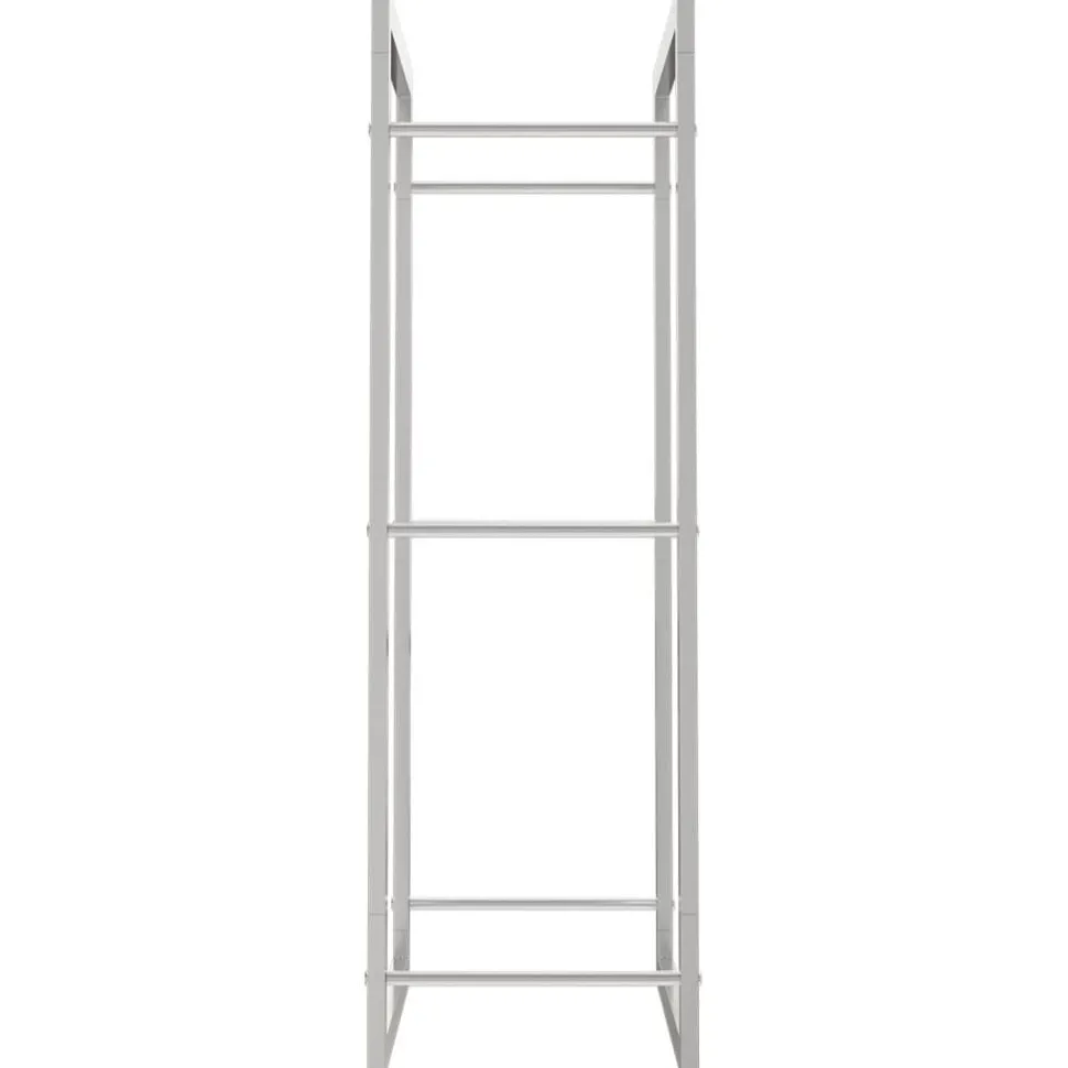 Polttopuuteline 50x28x94 cm ruostumaton teräs