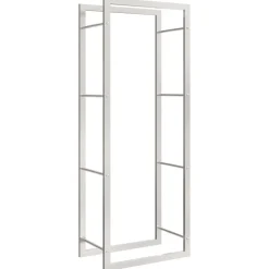 Polttopuuteline 50x28x132 cm ruostumaton teräs