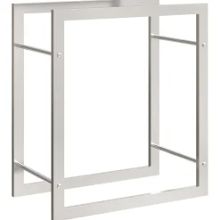 Polttopuuteline 50x28x56 cm ruostumaton teräs