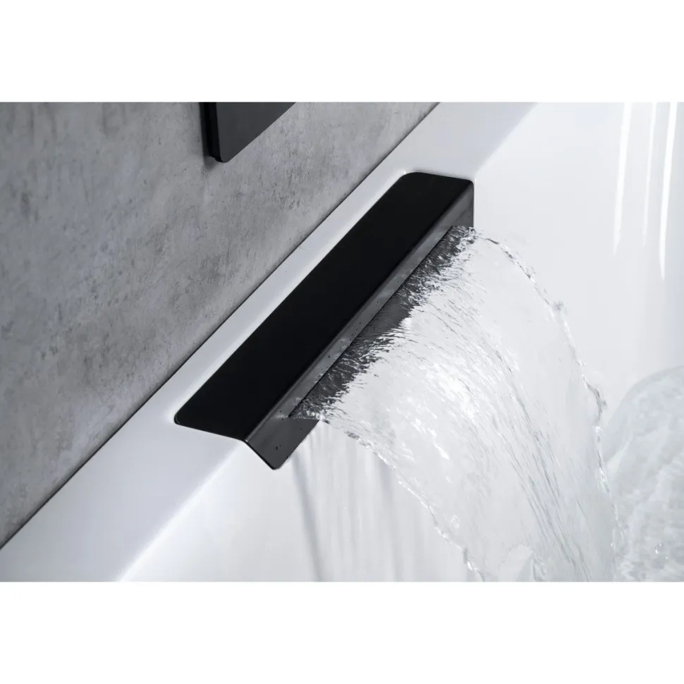 Poreamme Interia Cascata Highline Hydro, 1850x850x450mm, 290l, musta/valkoinen