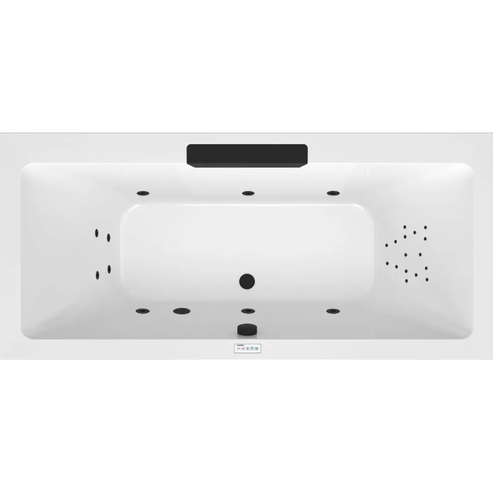 Poreamme Interia Cascata Highline Hydro, 1850x850x450mm, 290l, musta/valkoinen