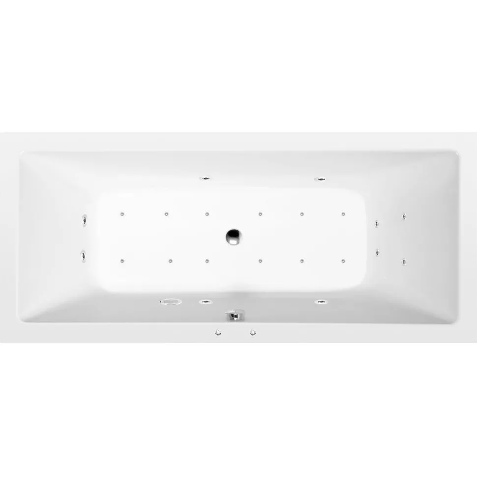Poreamme Interia Krysta Active Hydro-Air, 1800x700x390mm, 200l, valkoinen