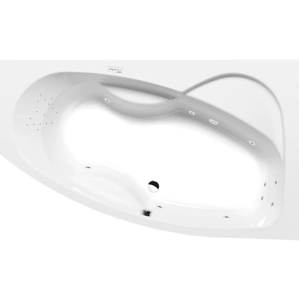 Poreamme Interia Mamba Highline Hydro, 1600x950x440mm, oikea, 235l, valkoinen