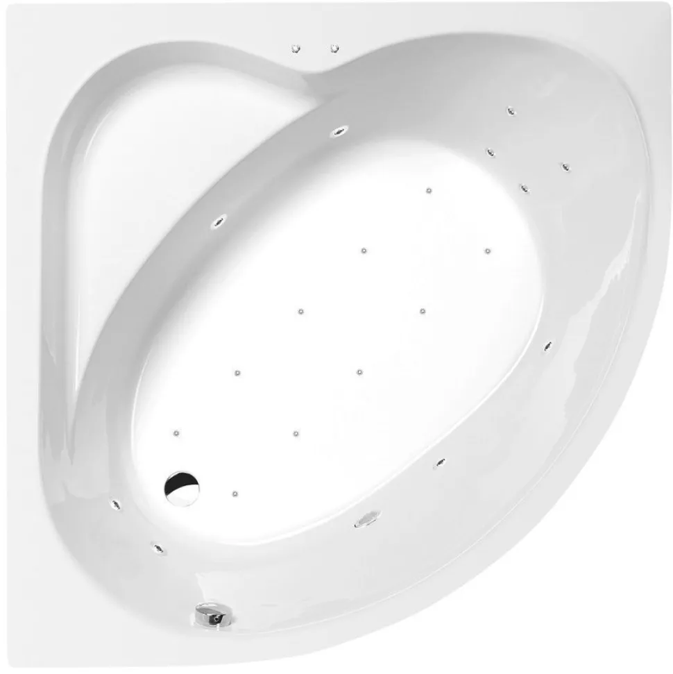 Poreamme Interia Sirius Active Hydro-Air, 1300x1300x430mm, 265l, valkoinen