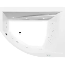 Poreamme Interia Tandem Highline Hydro, 1700x1300x500mm, oikea, 395l, valkoinen