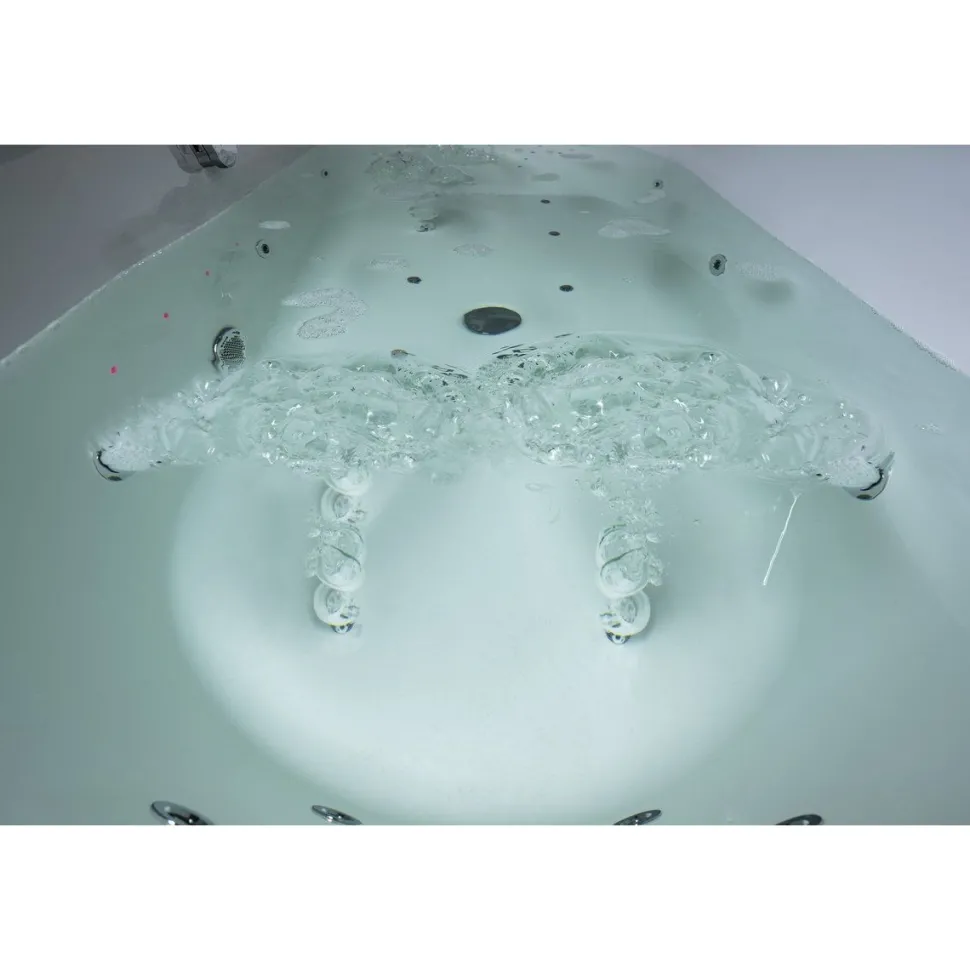 Poreamme Interia Tigra Attraction Hydro-Air, 1700x800x460mm, vasen, 225l, valkoinen