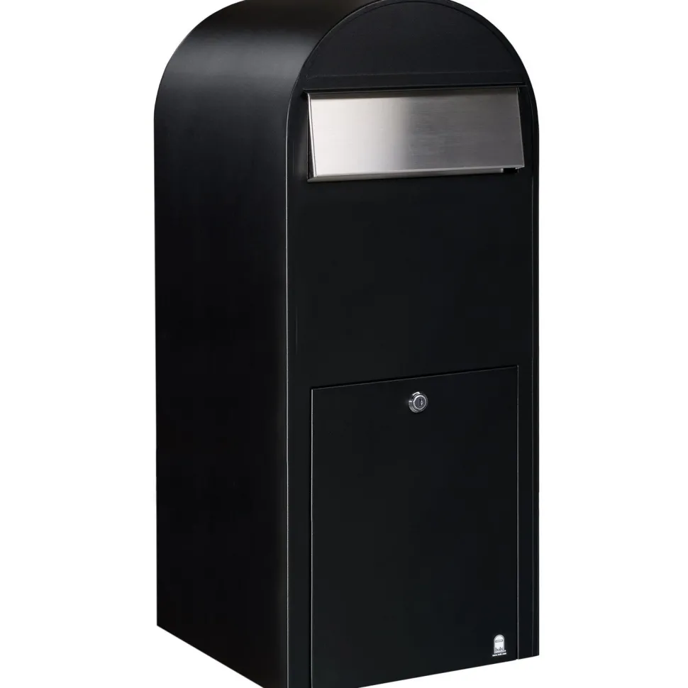 Postilaatikko Bobi Jumbo 80x32x35 cm musta RAL9005 rst-luukku