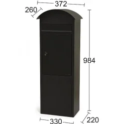 Postilaatikko Habo 9445b musta