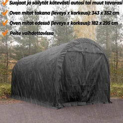 Pressutalli Fornorth pyöreä muoto 500g/m2 musta eri kokoja