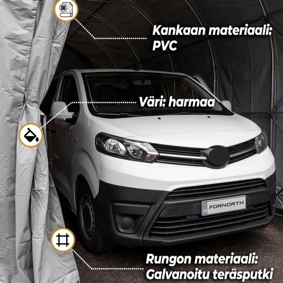 Pressutalli Fornorth pyöreä muoto vaaleanharmaa eri kokoja