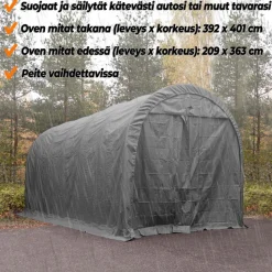 Pressutalli Fornorth pyöreä muoto 350g/m2 tummanharmaa eri kokoja