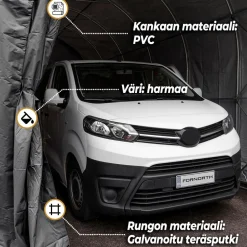 Pressutalli Fornorth pyöreä muoto 350g/m2 tummanharmaa eri kokoja
