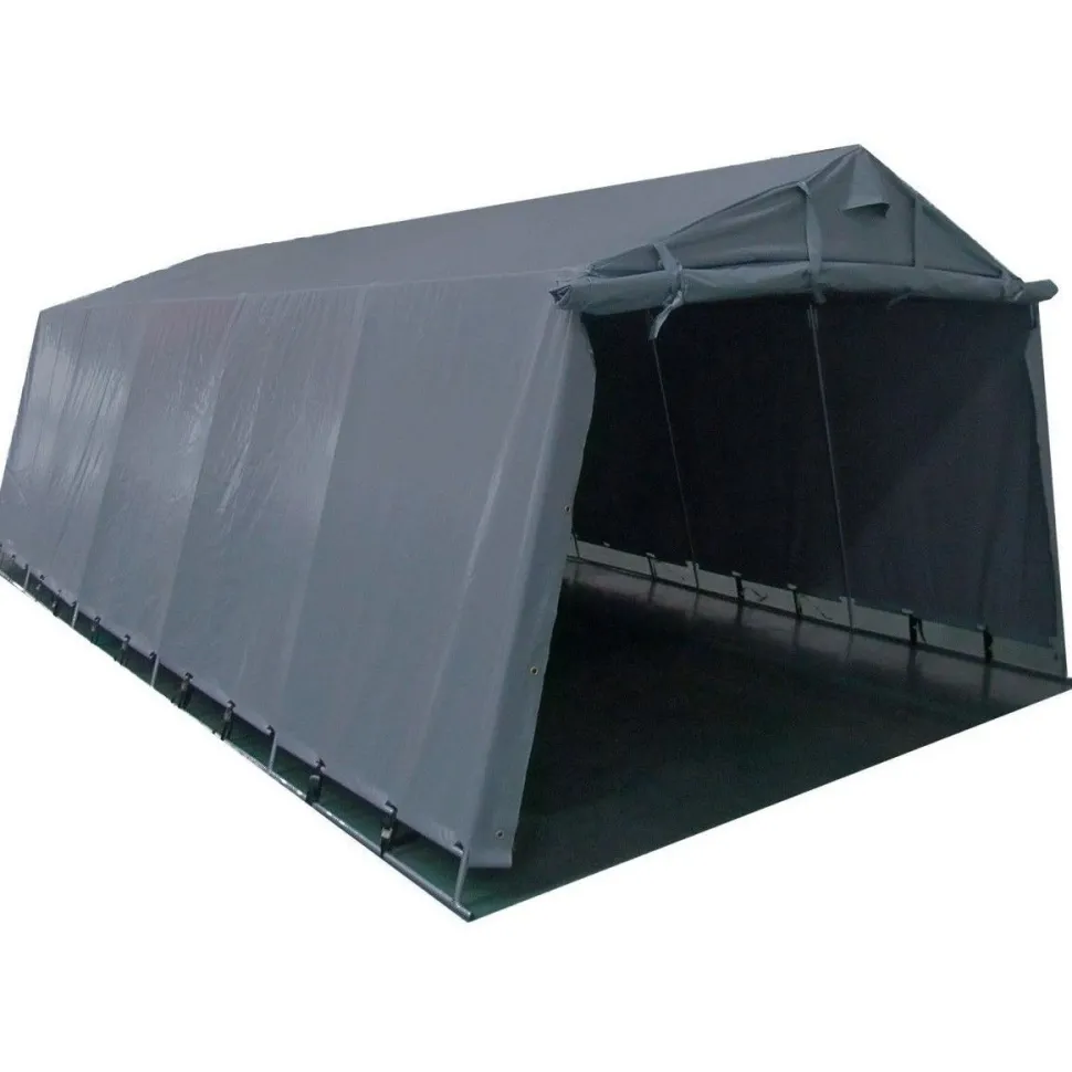 Pressutalli Prohall 6x3,2x1,9m 500g/m2 harmaa