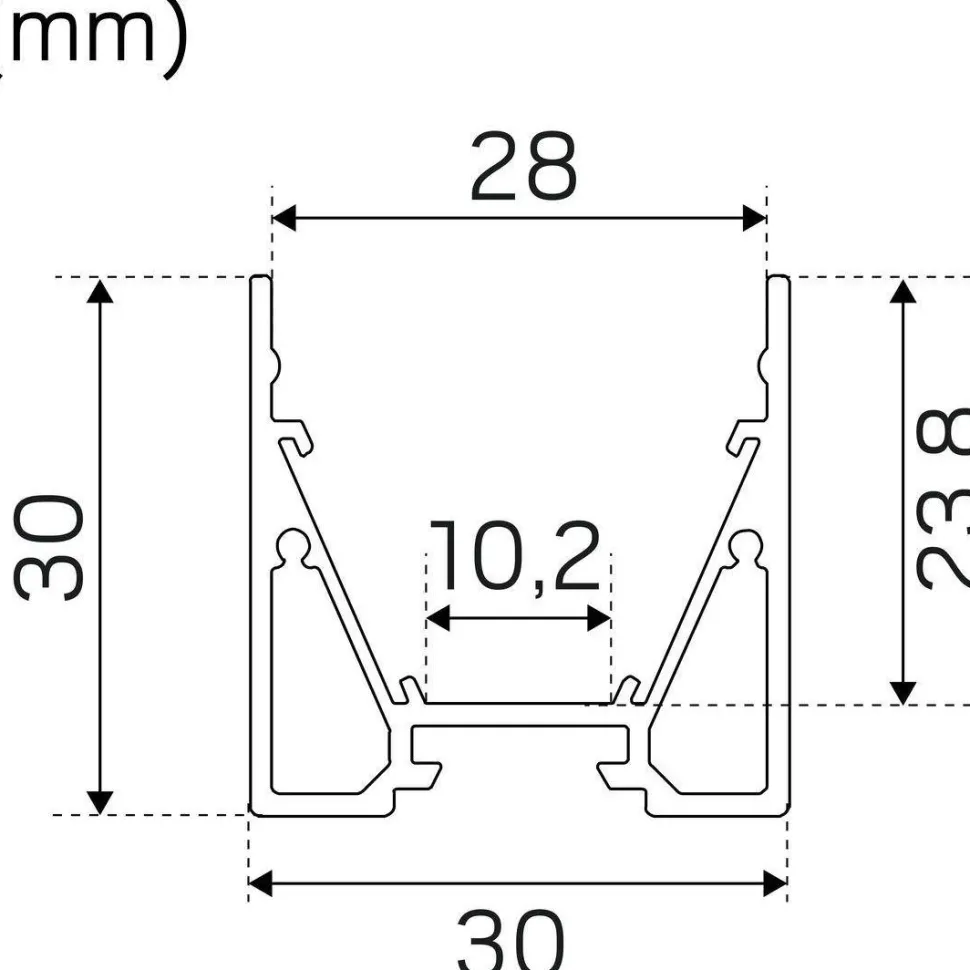 Profiili LED-nauhalle Hide-a-lite Maxi U 2m musta