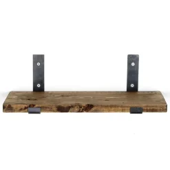 Puinen seinähylly Linento Furniture LAM007, leveys 40cm, tummanruskea