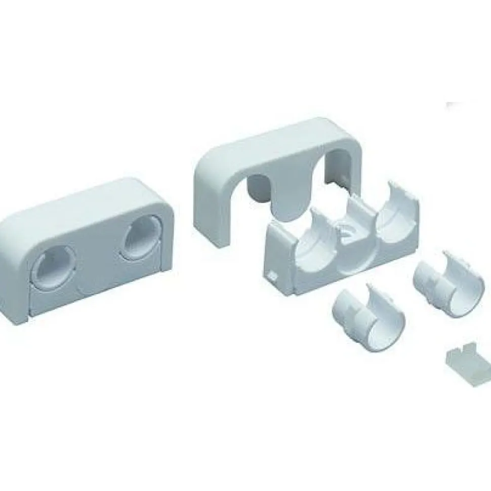 Putkikannake Uponor 16 - 20 mm 2 putkelle k/k 40 valkoinen