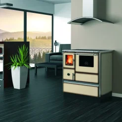 Puuliesi AlfaPlam Dominant Eco design 70 lasiovella 7 kW (90-175 m²), eri värejä