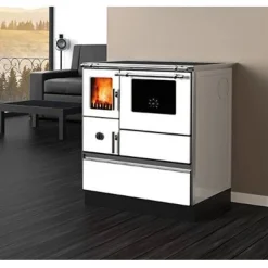 Puuliesi AlfaPlam Dominant Eco design 70 lasiovella 7 kW (90-175 m²), eri värejä