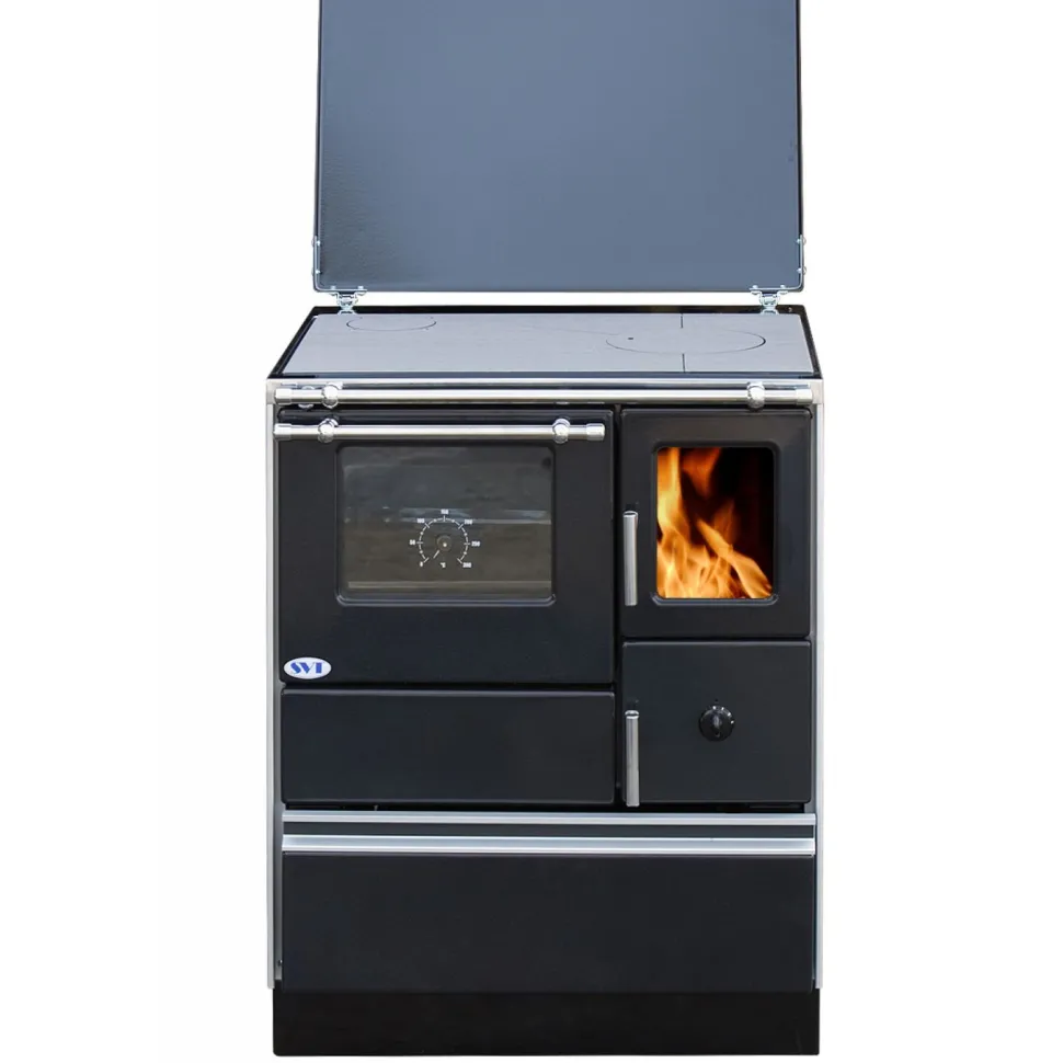 Puuliesi SVT Alfa 70 LUX lasiovella, 6,3 kW, 65 m2, hormilähtö oikealla