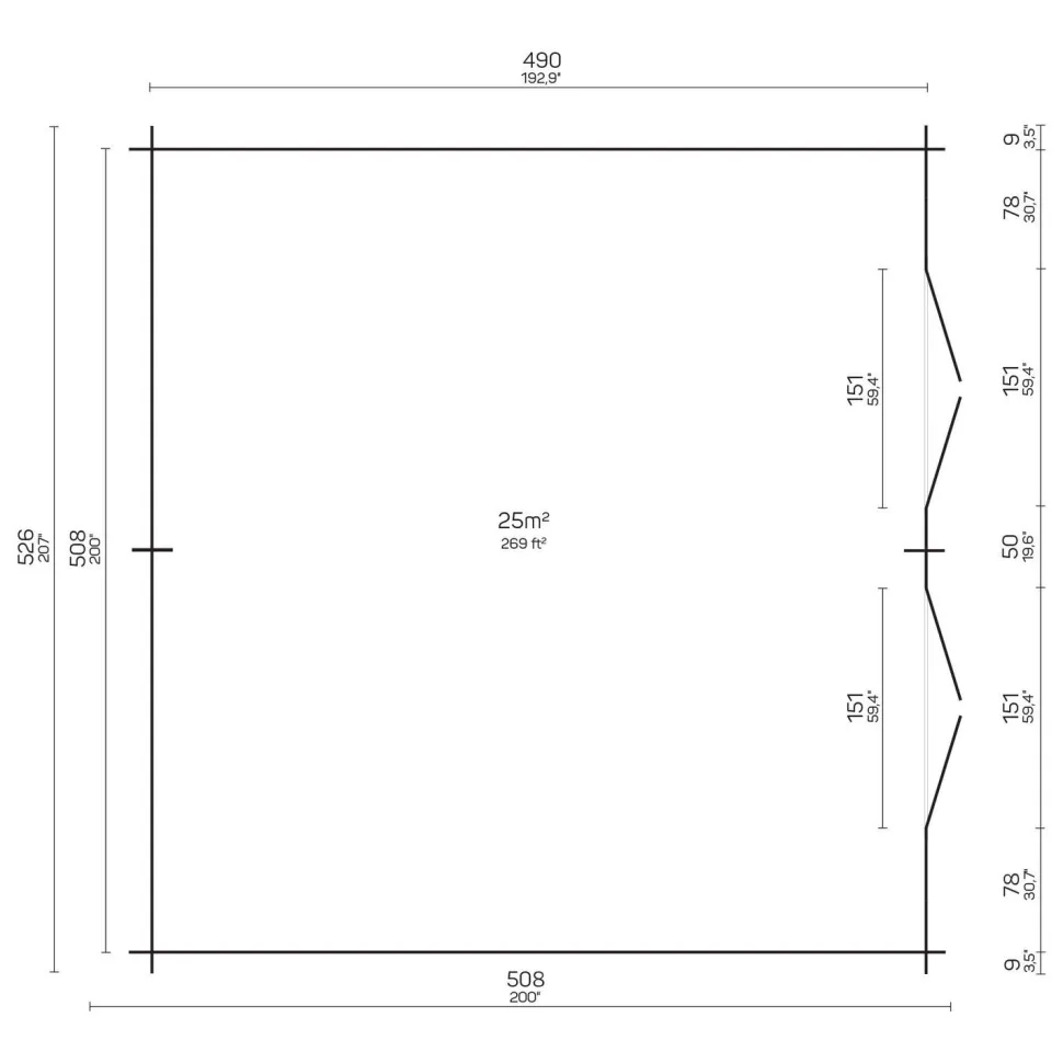 Puuliiteri Tene Daisy, 25m²