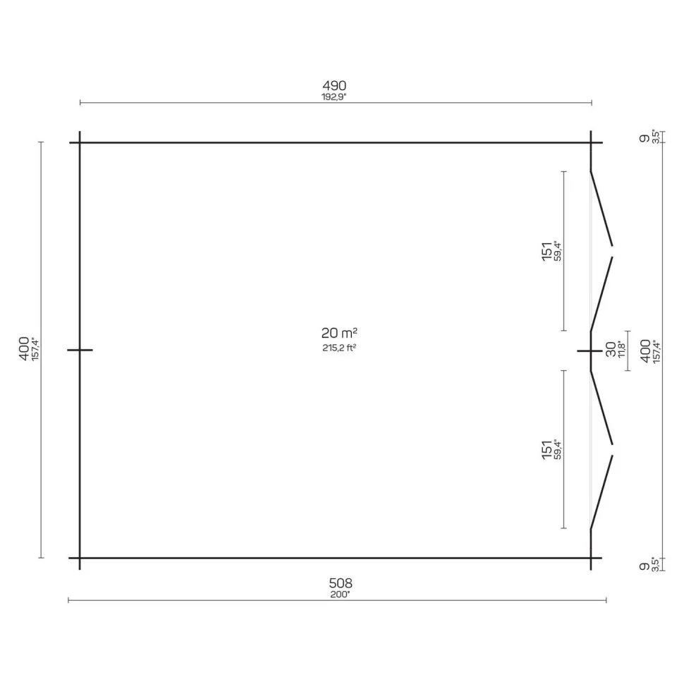 Puuliiteri Tene Daisy, 19,6m²