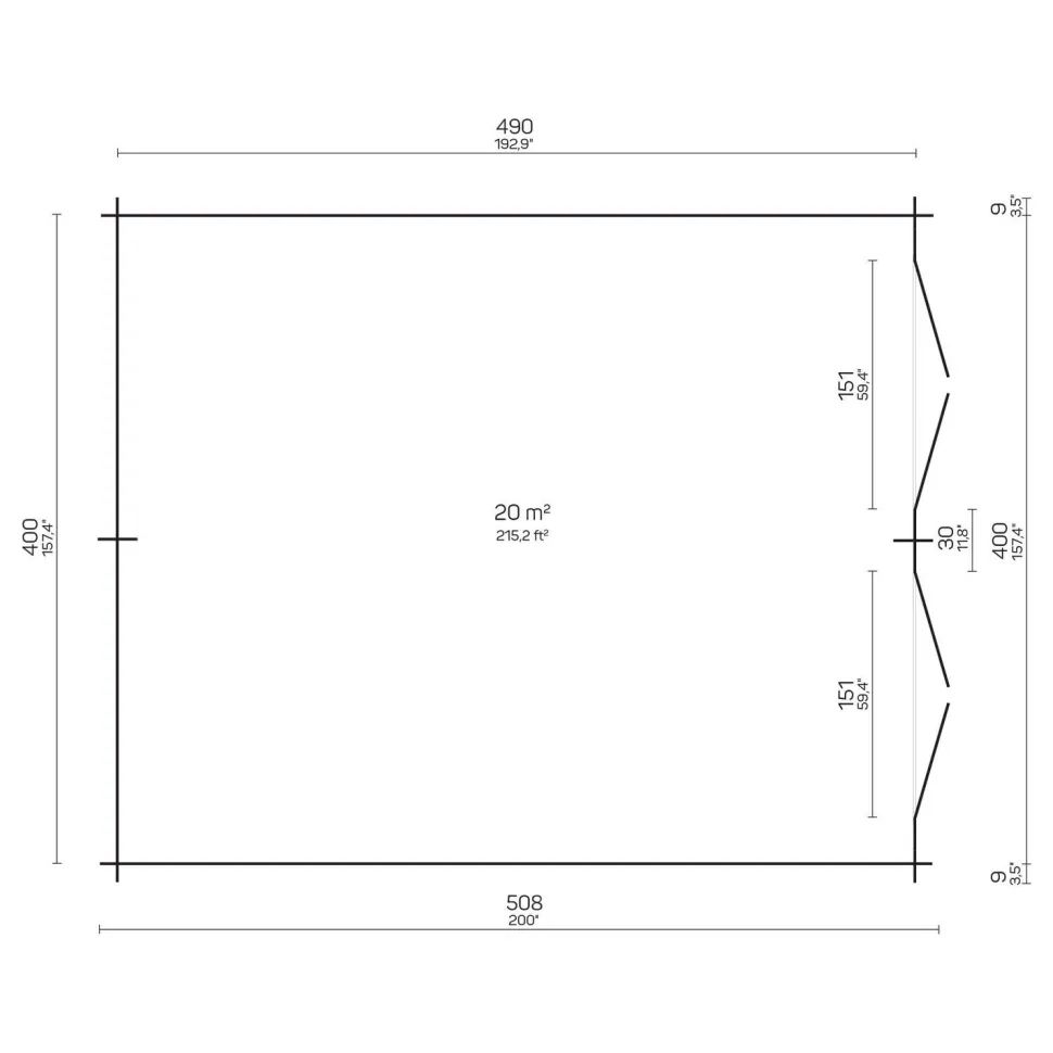 Puuliiteri Tene Tobias 19,6 m²