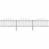 Puutarha-aita keihäskärjillä teräs (0.5-0.75)x5.1m musta